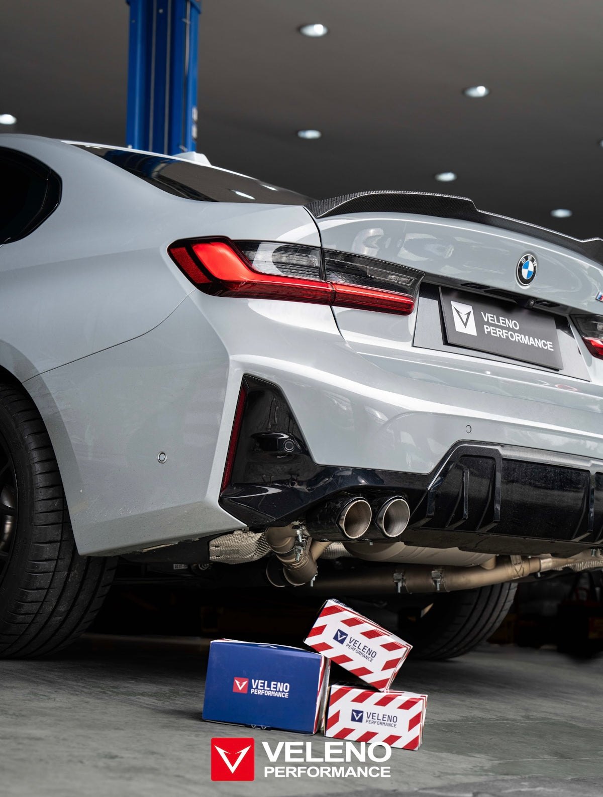 M340 Back BMW M340i catback exhaust system – Veleno Performance